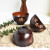 Factory Direct Sales Natural Wild Jujube Wooden Bowl outside inside Black Wood Printing Bowl Baby Adult and Children Rice Bowl Hotel Supplies