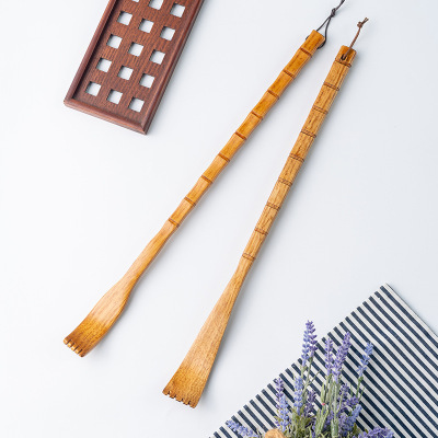 Wooden Don't Ask for People Back Scratcher Long Handle Ke Mu Bamboo Joint Scratching Back Scratcher Scratching Back Massage Wood Shoehorn Factory Wholesale