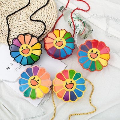 Cute Style Children Coin Purse Primary School Student Korean Mini Shoulder Bag Sunflower Crossbody Small Bag Factory Wholesale