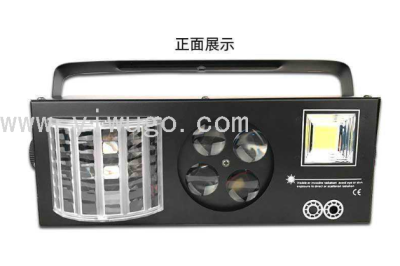 Factory Direct Sales KTV Bar Led Four-in-One Effect Strobe Laser Pattern Butterfly Lamp Stage Lighting Wholesale