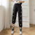 One Piece Dropshipping Spring Summer Outerwear Ice Silk Leggings Women 2021 Thin Embroidery Love Ankle Length Ankle-Tied All-Matching Casual Pants Women