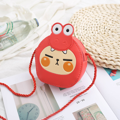 Children's Bags Korean Style 2021 Fashion Cartoon Zipper Shoulder Bag Dinosaur Coin Purse Boys and Girls Messenger Bag