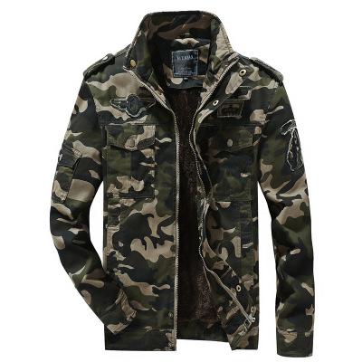 Autumn and Winter New Men's Fleece-Lined Thickened Camouflage Series Tooling Air Force One Men's Coat Cargo Jacket Coat