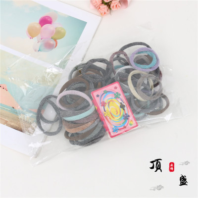 Simple High Elastic Durable Rubber Band Hair Band Cute Girl Versatile Leather Cover Rubber Band Hair Rope Hair Accessories