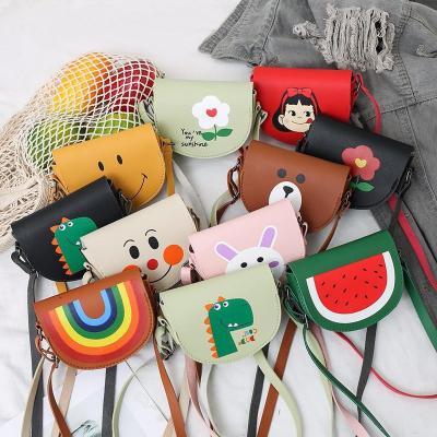 Cartoon Bag New Children's Bags Crossbody Bag Printed Animal Boys and Girls Horseshoe Bag Cute Small Change Purse