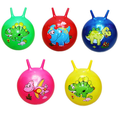 Multi-Specification PVC Labeling Large Jump Ball Ball Knob Children Jumping Ball Bouncing Ball Ball Dinosaur Mixed Hair