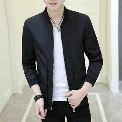 2019 New Fall Jacket Men's Thin Young Men's Casual Korean Style Stand Collar Baseball Uniform Trendy Work Jacket