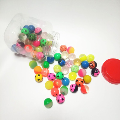 Rubber Bouncy Ball Jumping Ball Barrel Bag Mixed Color 35# Ball
