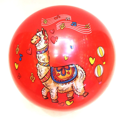 Inflatable Cartoon Alpaca Toy Ball Alpaca Ball Leather Ball Sports Pearl Labeling Ball Exported to the United States 16P Material