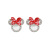 Sterling Silver Needle Korean Mickey Mouse Bowknot Earrings Girl Cute Stud Earrings