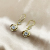 Niche Creative Shell Ear Studs High Sense Fashion Geometry Pattern Rhinestone Earrings Super Fairy Crystal Eardrops