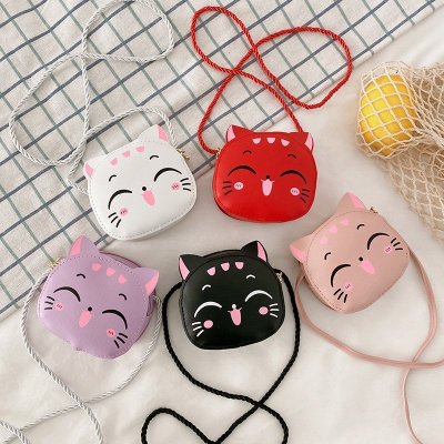 2021new Cartoon Children's Bags Cute Cat Crossbody Bag Boys and Girls Fashion Coin Purse