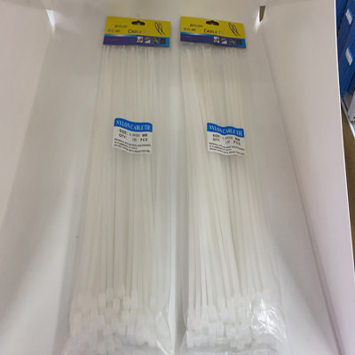 Heavy Duty White Reusable Cable Ties 4.8 * 300mm Plastic Zip Ties Suitable for Cable Management