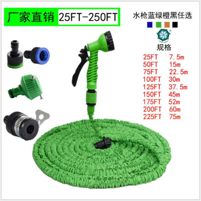25ft-250ft 3 Times TPE Soft Rubber Hose Watering Flower Garden Flexible Water Pipe Telescopic Water Pipe Xhose Extension Tube