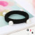 Fashion Basic Pearl Hair Accessories Rubber Headband Head Rope Hair Band Hair Elastic Band Black Hair Rope Headdress