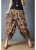 Cotton and Linen Trousers Women's 2021 Summer New Loose Retro Printing Wide-Leg Harem Pants plus Size Casual Ankle-Length Knickerbockers