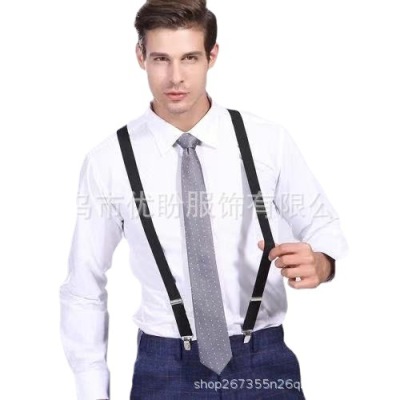 Fashion Men's Suspender Men and Women Adult Elastic Pants Strap Clip Wholesale Suspenders Men and Women Factory Direct Sales