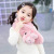 Children's Scarf Korean Style New Autumn and Winter Warm Mei Mei Rabbit Plush Scarf Comfortable Soft Boys and Girls Fashionable Scarf