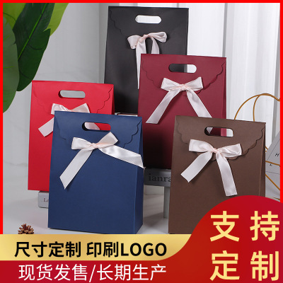 New Gift Bag Factory Wholesale Large Cloth Bag Promotional Gift Packaging Bag Wedding Paper Bag Logo Customization