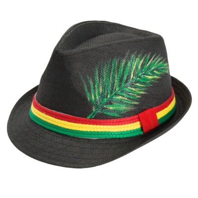 Customized Stitching Processing 2021 Hot Sale Men's Straw Hat European and American Spring and Summer Hot-Selling Small Brim Sunshade Paper Cloth Billycock