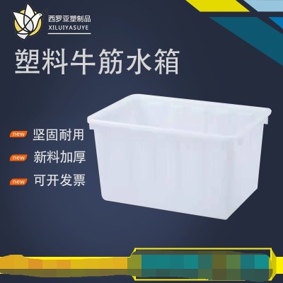 Plastic Water Tank Rectangular Thickened Beef Tendon PE Non-Airtight Crate Storage Aquatic White Culture Box Storage Box Sink Box