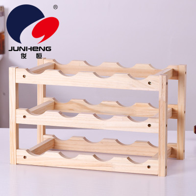 European-Style Solid Wood Wine Rack Decoration Pine Wine Rack Wooden Wine Rack Creative Display Rack Home Wine Cabinet Rack