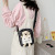 Wholesale New Japanese Style Cartoon Cute Little Bear Canvas Crossbody Shoulder Bag Korean Female Student Plaid Small Square Bag