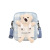 Wholesale New Japanese Style Cartoon Cute Little Bear Canvas Crossbody Shoulder Bag Korean Female Student Plaid Small Square Bag