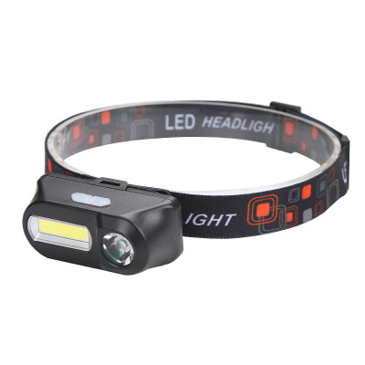 Strong Charging Headlight USB Headlamp Outdoor Camping Adventure Cob Light Source Outdoor Headlamp Lighting in Stock Wholesale