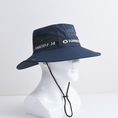 New 10cm English Ribbon One Color Bucket Hat Men's and Women's Sun Hats Sun Hat Traveling-Cap Fishing Hat Factory