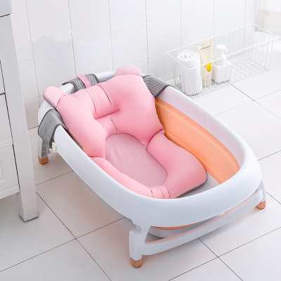 Baby Bathing Net Holder Newborn Baby Bathtube Sitting Lying Non-Slip Mat Bath Stand Bath Bed Universal Suspension 3D Free Shipping