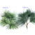 Artificial Plant Pine Branches and Leaves PVC Fireproof Sun Protection 4 Heads Pine Needle Heads Pine Trees Welcome Pine Leaf Shaped