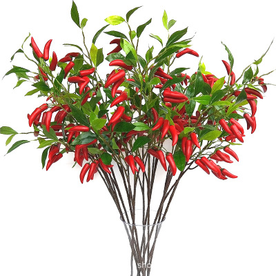 Xiang Rui Emulational Fruit Crops 1 M Pepper Pomegranate Fruit Tree MilletPepper Hollyberry Floor Living Room Home Decoration