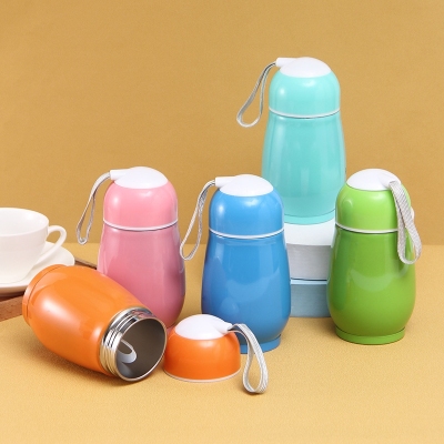 H99 No Penguin Bottle Stainless Steel Thermos Cup Creative Student Penguin Tumbler with Rope Handle Portable Big Belly Cup Gift