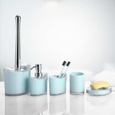 Ceramic Acrylic Bathroom Household Supplies Bathroom Wash Sets Toilet Brush