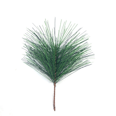 Artificial Plant Pine Needle Leaf Sun Protection Fire Prevention Fruit Tree Single Head Pine Needle Head Evergreen Welcome Pine Leaf Shaped Wholesale