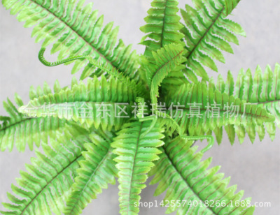 Artificial Green Plant Fake Leaves Mango Leaf Persian Grass Ferns with Flowers and Plants Water Plants Landscape Museum Project Wholesale