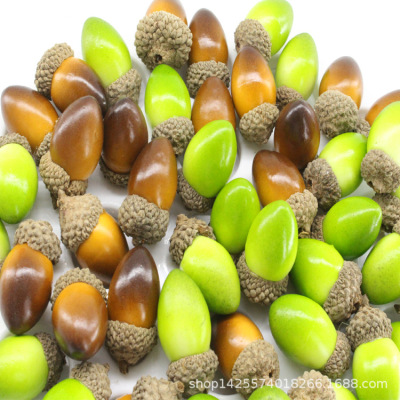 Emulational Fruit ACORN Hollyberry Acorn Green Bar Red Berry Persimmon Branch Pomegranate Crop Decoration Plant Sales