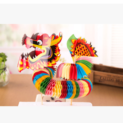 Large Color Dragon Stick Oriental Dragon Paper Crafts Kindergarten Handmade Toys New Latte Art Dance Hotel Opening