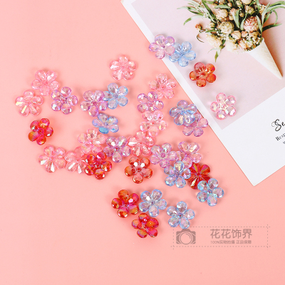 Cartoon Cute Sweet Colorful Flower Clothing Fashion Children's Ornaments Accessories Beaded DIY Handmade Material