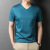 Summer round Neck Short Sleeves Cotton Men's T-shirt Youth Loose Solid Color and V-neck T-shirt Sweat-Absorbent Breathable Top Men
