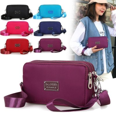 Middle-Aged and Elderly Messenger Bag Mini Small Bag Middle-Aged Women's Bag Mother's Shopping Clutch Fabric Mobile Phone Coin Purse