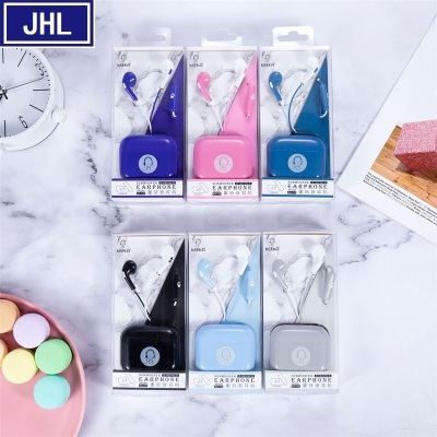 K-172 Marble Series Wired Headset Storage Box Bass with Microphone Voice Call Cute Gift.