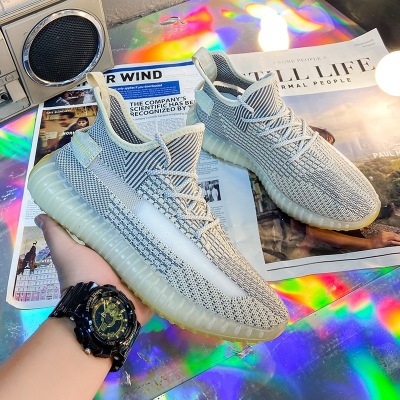 2021 New Spring Fly Woven Mesh Shoes Coconut Men's Shoes Summer Breathable Casual Shoes Sneakers All-Matching Daddy Tide Shoes