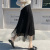 2021 New Korean Style Multi-Layer Mesh Sequins Skirt Women's High Waist Mid-Length All-Matching A- line Fairy Dress