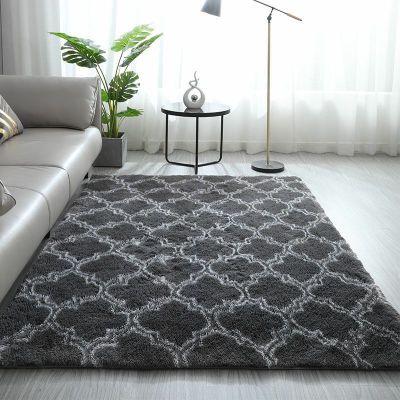 Modern Gradient Color Tie-Dye Carpet Nordic Simple Cross-Border Long Wool Carpet Bedroom Sofa Cover Living Room Carpet Doormat