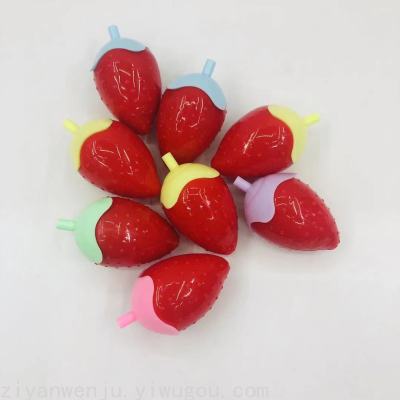 Mini Cute Strawberry Shape Fluorescent Pen 6 Colors Highlighter Key Mark Graffiti Notebook Pen Wholesale