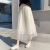 2021 New Korean Style Multi-Layer Mesh Sequins Skirt Women's High Waist Mid-Length All-Matching A- line Fairy Dress