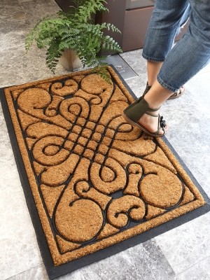 India Coconut Palm Door Mat Floor Mat Mat Palm Door Mat Hallway Door Straw Mat Doormat and Foot Mat