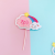 Cake Decoration Factory Direct Supply Creative PE Sequins Pink Blue Rainbow Baby Birthday Series Cake Inserting Card
